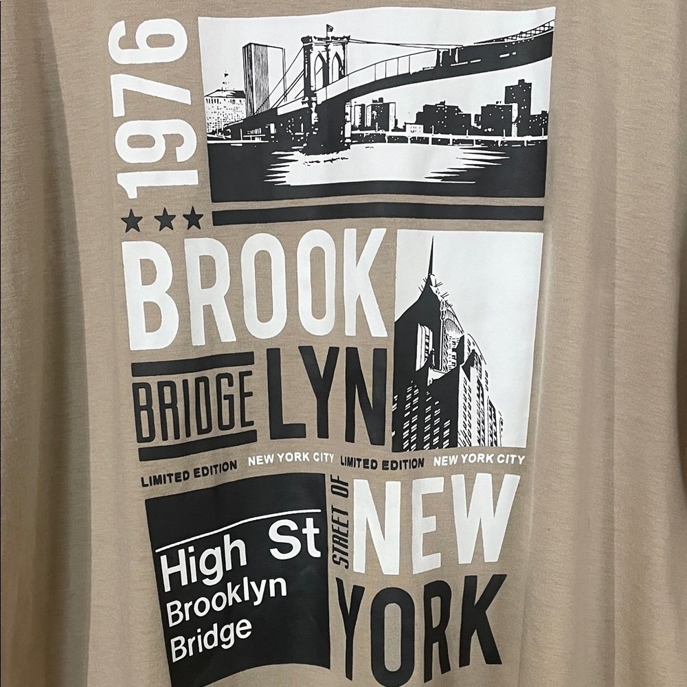 Romwe Tan Casual T-Shirt View 4